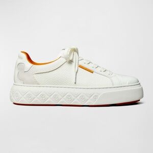 Tory Burch Ladybug Monogram Mix Leather Sneakers